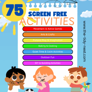 75 Screen-Free Activities for Kids – Printable Idea List